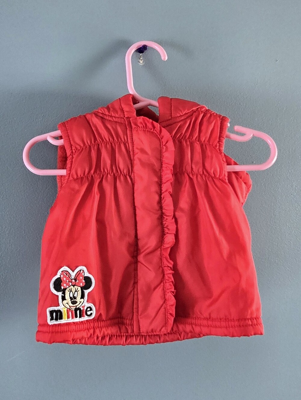 Minnie Mouse Red Puffer Vest for Baby (3-6m)